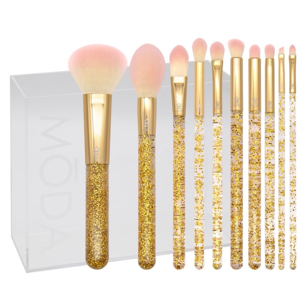 MODA Beautifully Bold Show Stopper Gift Kit- vegan, 11pc, synthetic, wet & dry